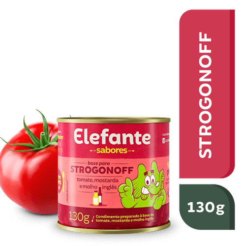 Extrato de Tomate Elefante Strogonoff lata 130g