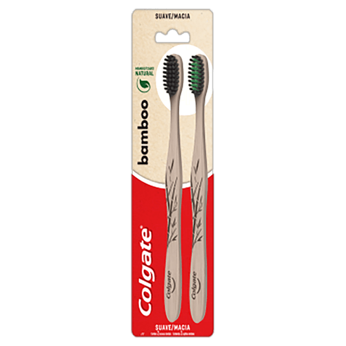 Escova Dental Suave e Macia de Bambu Colgate 2 Unidades