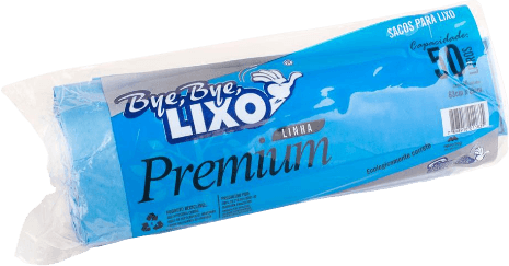 Saco de lixo Bye Bye Premium 50L 30 unidades