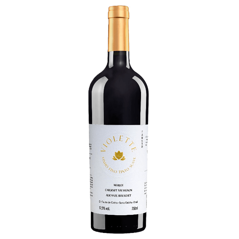 Vinho-Brasileiro-Tinto-Suave-Violette-Fausto-Merlot-Cabernet-Sauvignon-Alicante-Bouschet-Serra-Gaucha-Garrafa-750ml