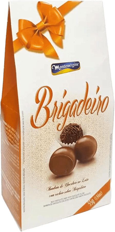 Bombom Chocolate Ao Leite Com Recheio De Brigadeiro Montevérgine Caixa 55g 5 Unidades