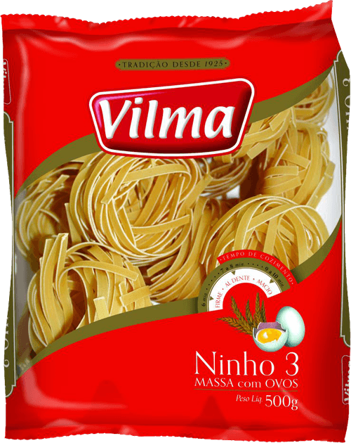 Massa com Ovos Ninho Vilma n° 3 Pacote 500 g