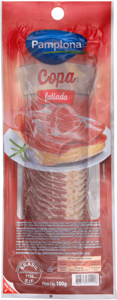 Copa Lombo Fatiada Pamplona 100g