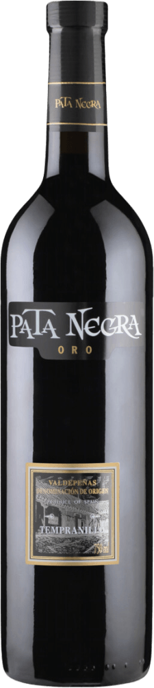 Vinho Espanhol Tinto Seco Oro Pata Negra Tempranillo Valdepeñas Garrafa 750ml