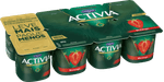 Leite-Fermentado-com-Bifidobacterium-Animalis-DN-173010-com-Preparado-de-Morango-Activia-Bandeja-800g-8-Unidades-de-100g-Cada