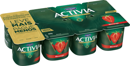 Leite Fermentado Activia Morango Bandeja 800 g