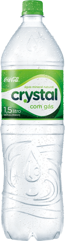 Água Mineral Natural Com Gás Crystal Garrafa 1,5l