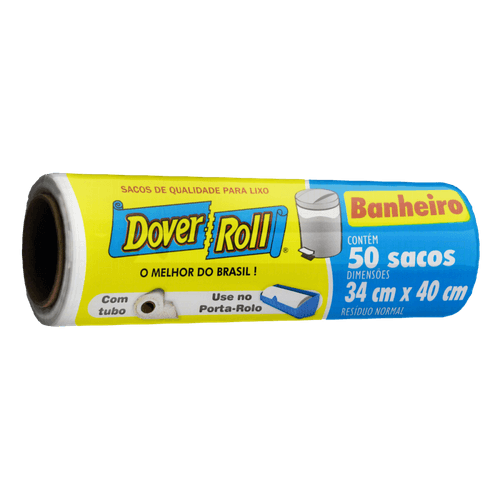 Saco para Lixo Banheiro 10l Dover Roll 50 Unidades