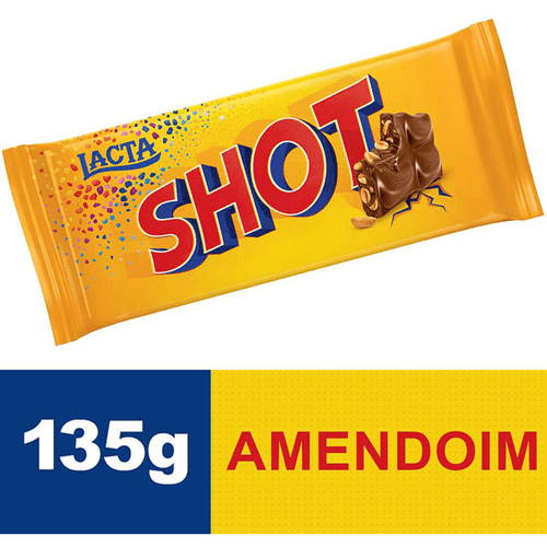 Chocolate Ao Leite Com Amendoim Lacta Shot Pacote 135g