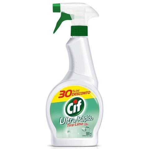 Desinfetante Tira-limo Cif Ultra Rápido Frasco 500ml Borrifador Grátis 30% Desconto