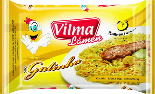 Macarrão Instantâneo Lamen Vilma 80g + Tempero Galinha 5g