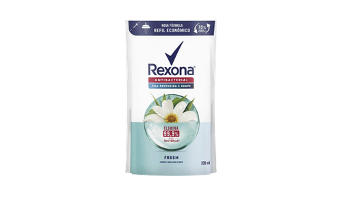 Sabonete Líquido Antibacterial Fresh Rexona Sachê 200ml Refil Econômico