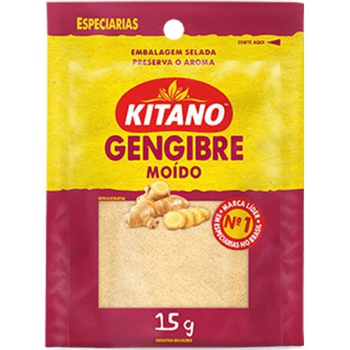 100% Gengibre Moído Kitano Pacote 15g