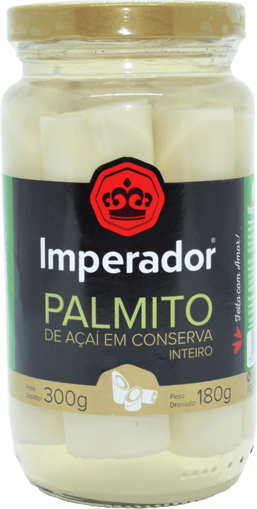 Palmito Imperador Inteiro Vidro 180g