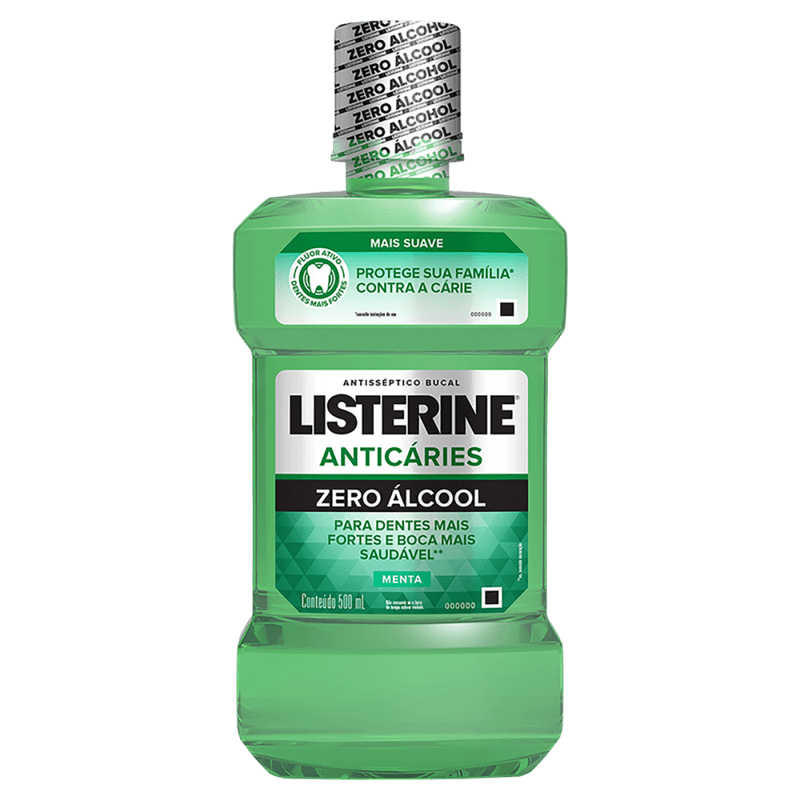 Enxaguante-Bucal-Antisseptico-Zero-Alcool-Menta-Listerine-Anticaries-Frasco-500ml