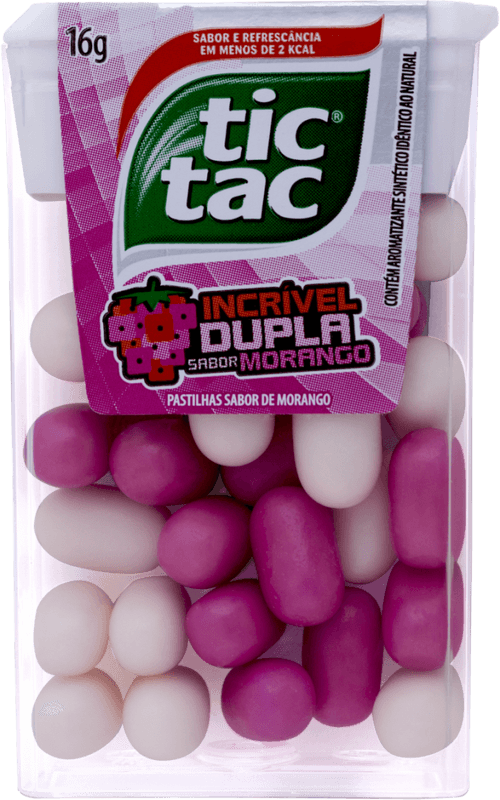 Tic Tac Pastilha Sabor Morango 14,5g