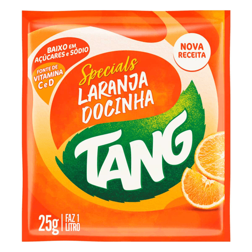 Refresco em Pó Laranja Docinha Tang Pacote 25g