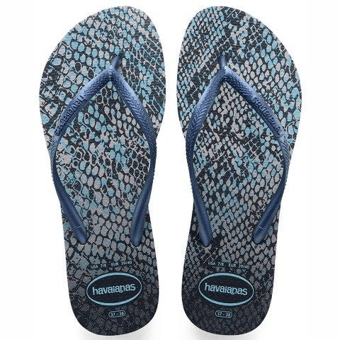 Sandália Havaianas Slim Animals Cinza e Marinho Nº 37/38 Par