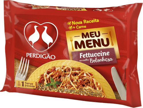 Fettuccine ao Molho Bolonhesa Perdigão Meu Menu Pacote 350g