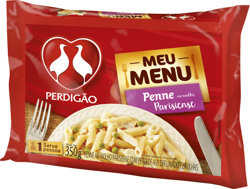 Penne-ao-Molho-Parisiense-com-Peito-de-Ave-Defumado-e-Ervilhas-Perdigao-Meu-Menu-Pacote-350g