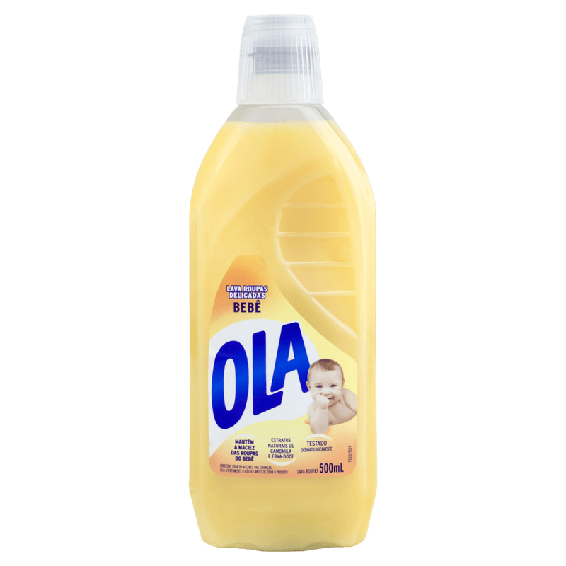 Lava-Roupas-Liquido-Roupas-Delicadas-Extratos-Naturais-de-Camomila-e-Erva-Doce-Ola-Bebe-Frasco-500ml