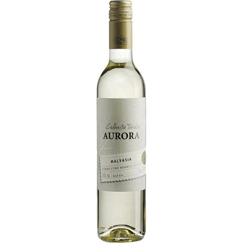 Vinho Brasileiro Branco Suave Aurora Colheita Tardia Malvasia Moscato Serra Gaúcha Garrafa 500ml