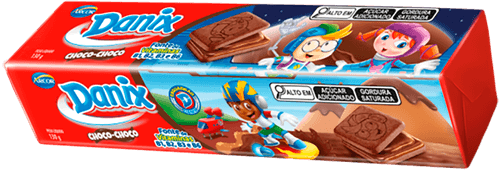 Biscoito Recheio Chocolate Esquadrão D Danix Pacote 130g