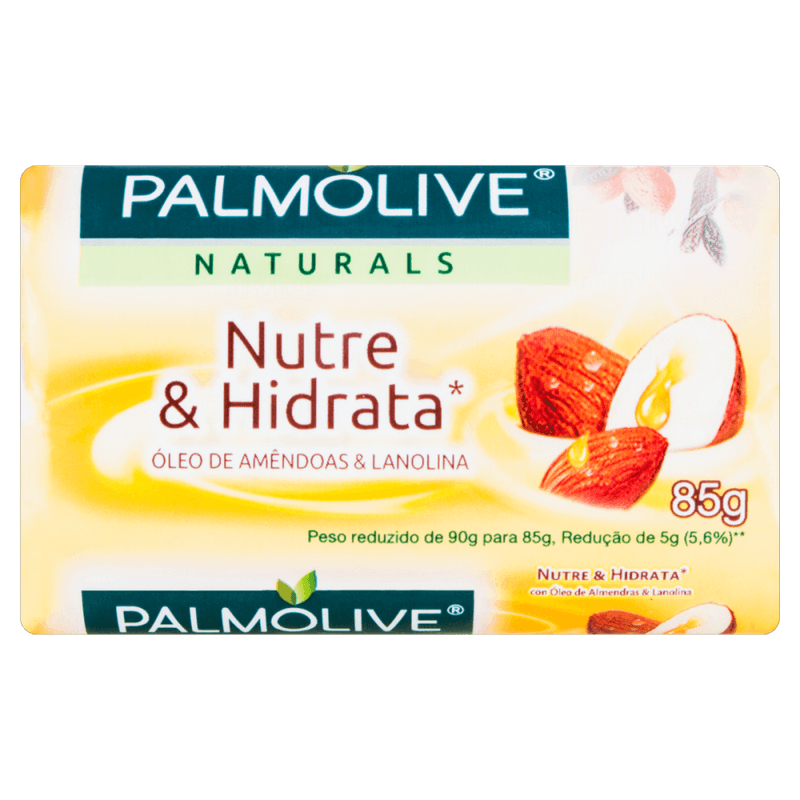 Sabonete-em-Barra-Nutre---Hidrata-Oleo-de-Amendoas---Lanolina-Palmolive-Naturals-Envoltorio-85g