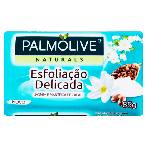 Sabonete em Barra Esfoliação Delicada Jasmim e Manteiga de Cacau Palmolive Naturals Envoltório 85g