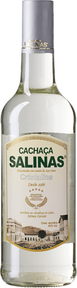 Cachaça Cristalina Salinas Garrafa 1l