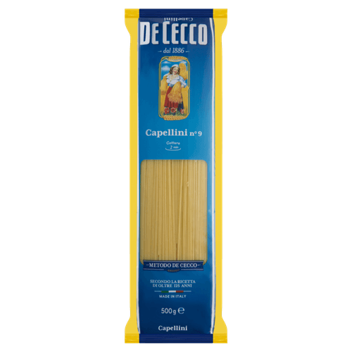 Macarrão de Sêmola de Trigo Grano Duro Capellini 9 De Cecco Pacote 500g