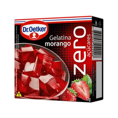 Gelatina Dr.Oetker em Pó Zero de Morango Caixa 12 g