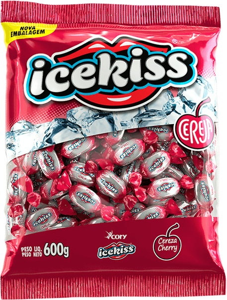 BALA DURA ICEKISS 600G-PC CEREJA