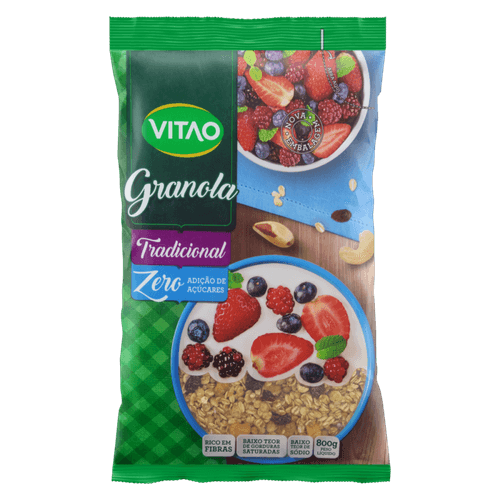 Granola Tradicional sem Adição de Açúcar Vitao Pacote 800g