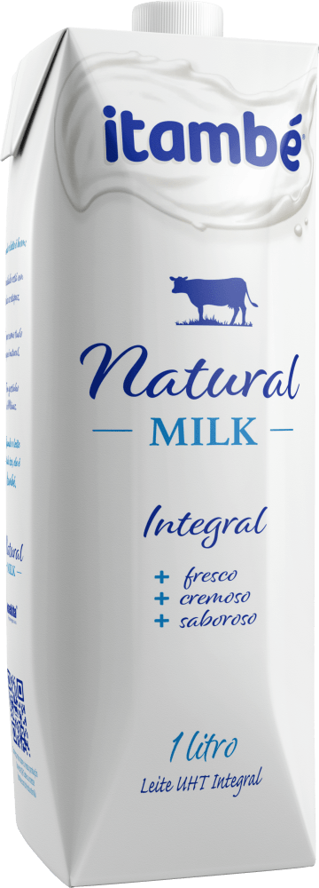 Leite UHT Integral Itambé Natural Milk Caixa com Tampa 1l