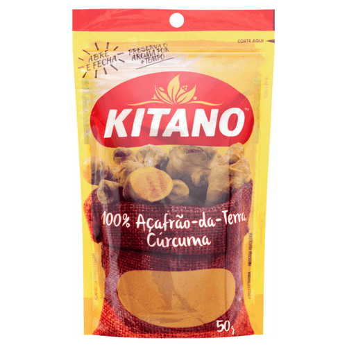 100% Açafrão-da-Terra Cúrcuma Kitano Pacote 50g