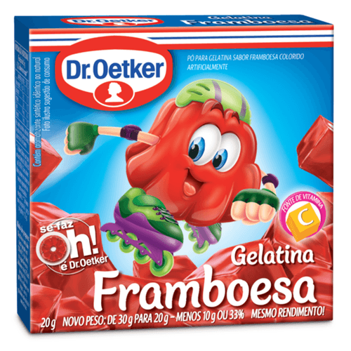 Gelatina em Pó Dr. Oetker Framboesa Caixa 20g