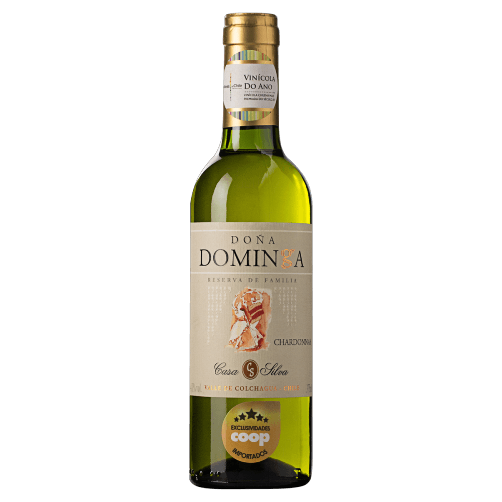 Vinho Chileno Branco Seco Reserva de Família Casa Silva Doña Dominga Chardonnay Valle de Colchagua Garrafa 375ml