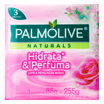 Sabonete-em-Barra-Hidrata---Perfuma-Leite-e-Petalas-de-Rosas-Palmolive-Naturals-Envoltorio-255g-3-Unidades-de-85g-Cada