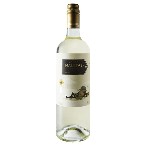 Vinho Argentino Branco Meio Seco  Las Maletas Torrontés Salta Argentina Garrafa 750ml