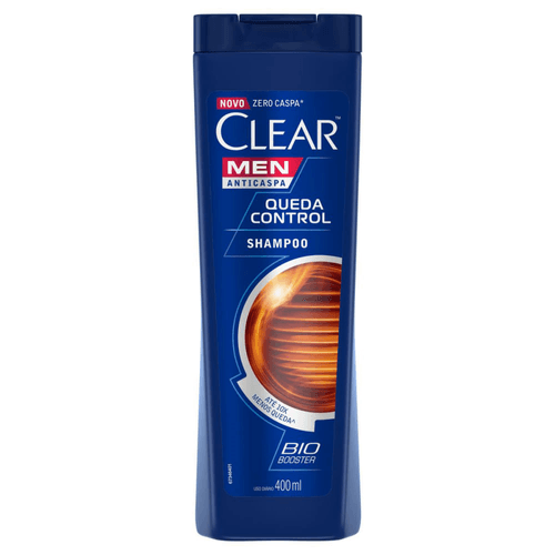Shampoo Anticaspa Clear Men Queda Control Frasco 400ml