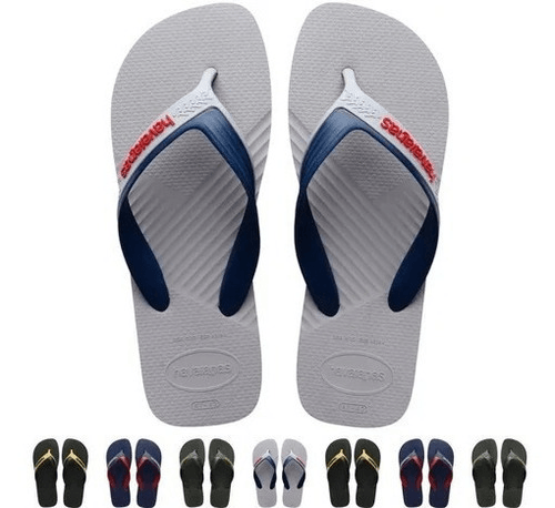 Sandália Havaianas Casual Branco e Cinza Nº 39 / 40 Par