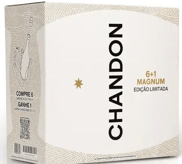 Kit Espumante Nacional Chandon 750ml Embalagem com 6 Unidades Ganhe Chandon Magnun 1,5L