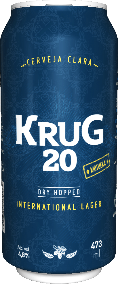 Cerveja Krug 20 International Lager Lata 473 ml