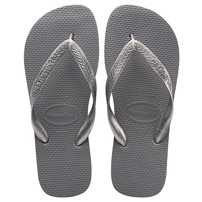 Sandália Havaianas Top Tiras Cinza Aço Nº 33 / 34 Par