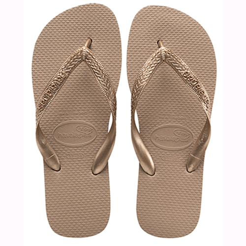 Sandália Havaianas Top Tiras Rosé Gold Nº 33 / 34 Par