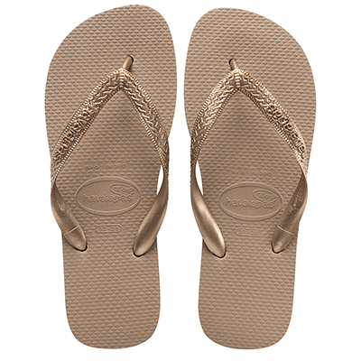 Sandália Havaianas Top Tiras Rosé Gold Nº 35 / 36 Par