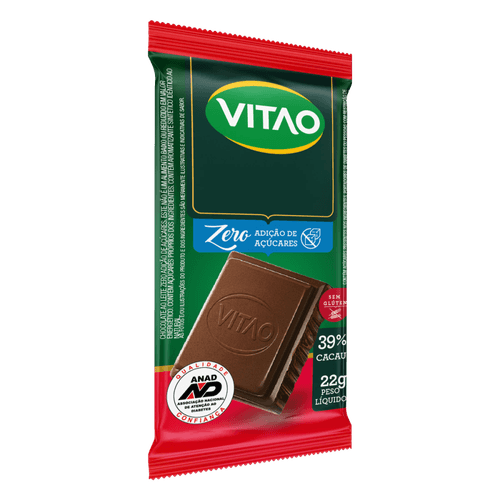 Chocolate ao Leite 39% Cacau Vitao Pacote 22g