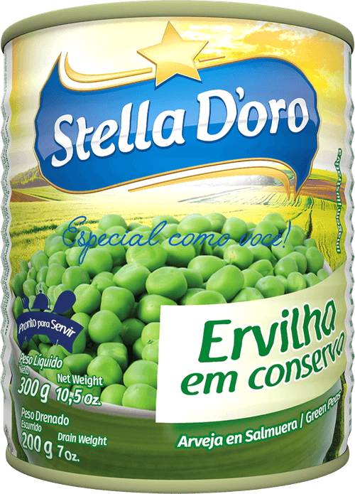 Ervilha em Conserva Stella D'oro Lata Peso Líquido 300g Peso Drenado 200g