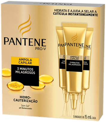 Ampola de Tratamento Capilar com Pérolas Solúveis & Aminoácido Pantene Pro-V Reconstrução Revitalizadora Caixa 3 Unidades 15ml Cada